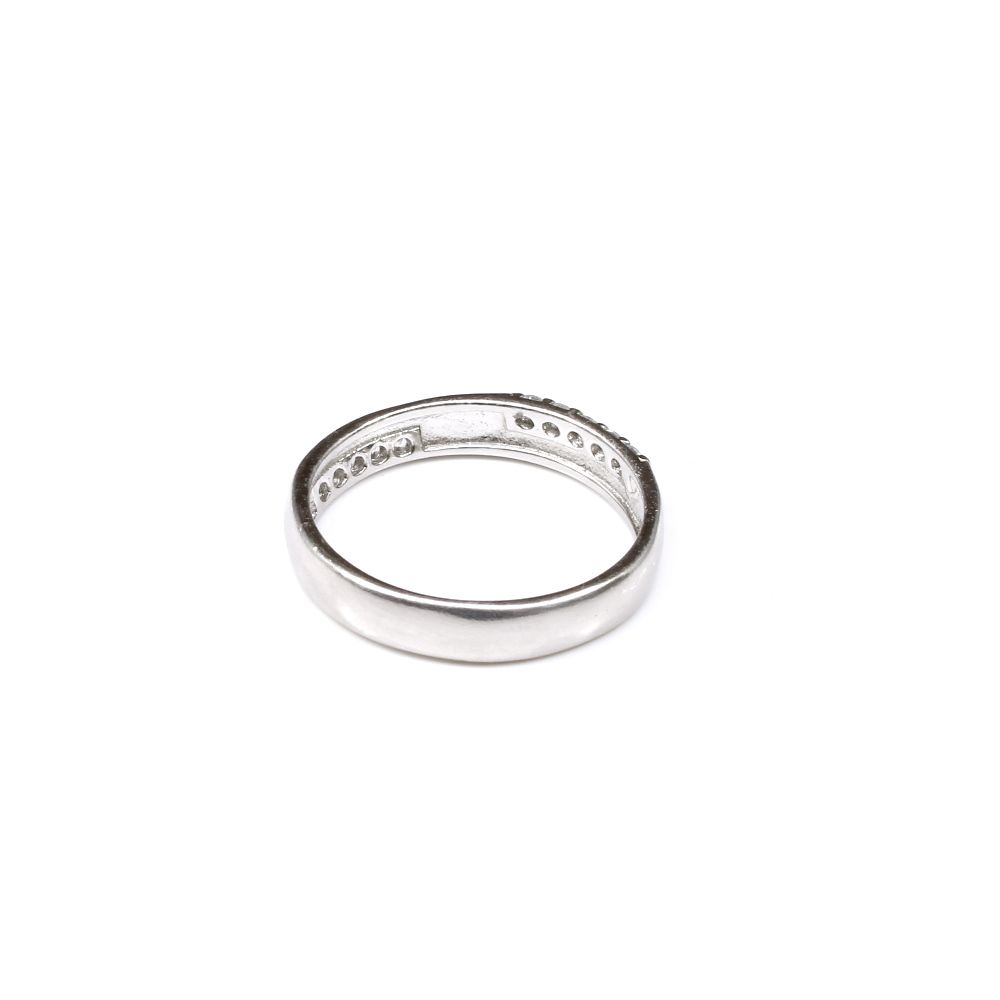 Real 925 Silver White CZ Men's finger ring