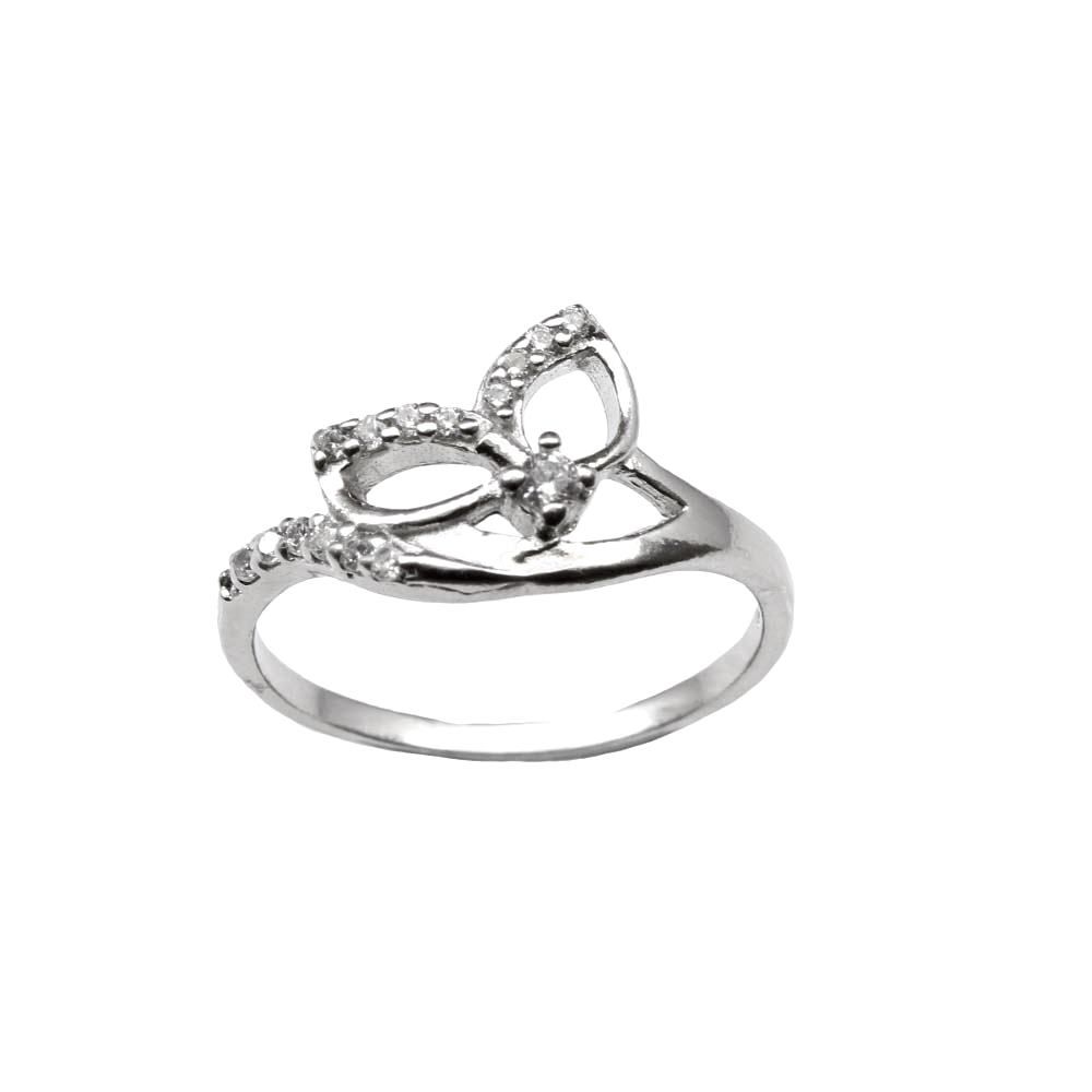 Beautiful Real 925 Sterling Silver White CZ Women finger ring