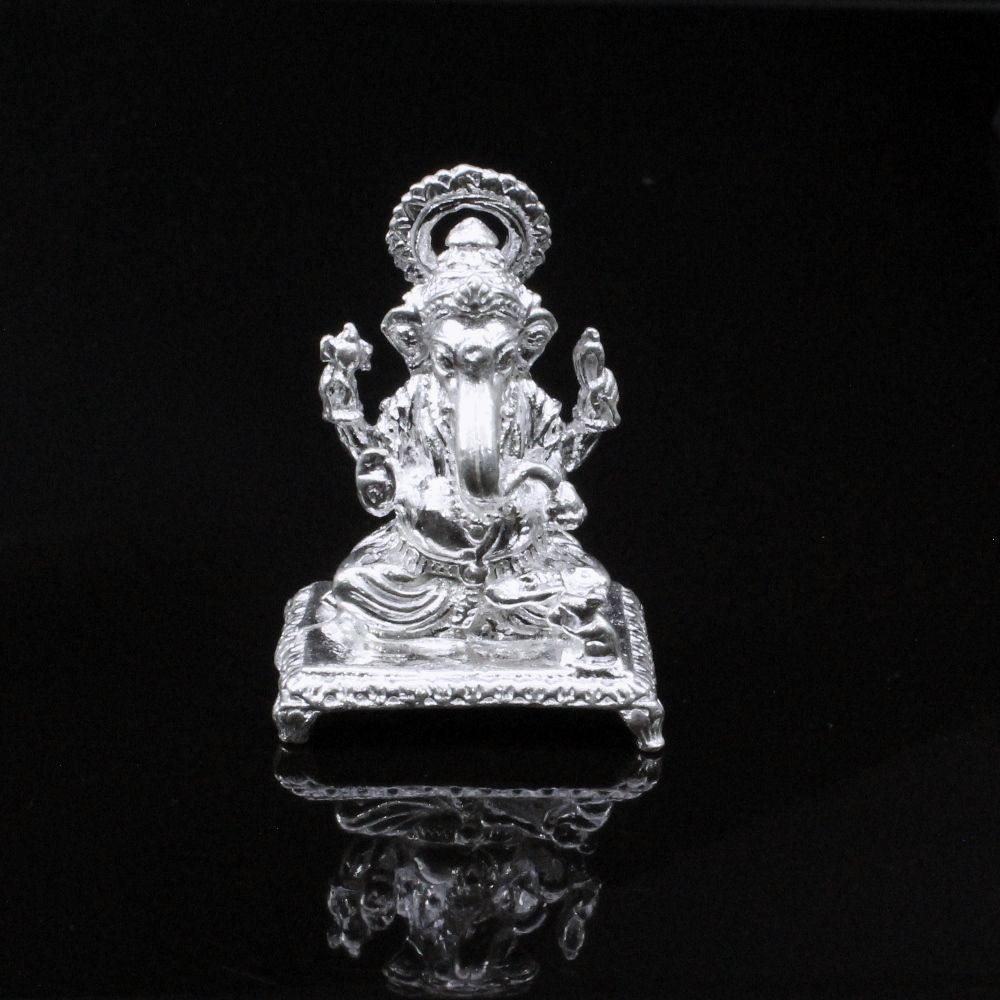 Pure Solid silver Lord Ganesha silver statue God idols Religious Gift
