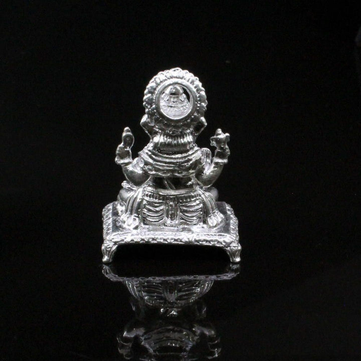 Pure Solid silver Lord Ganesha silver statue God idols Religious Gift