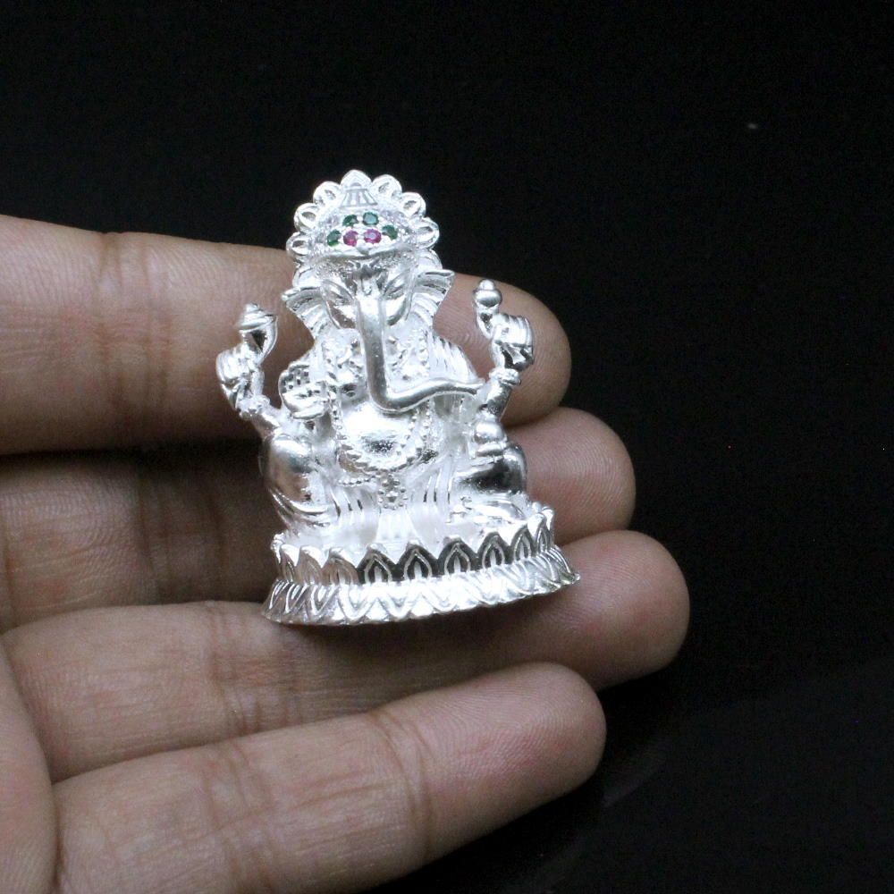 925 Pure Silver Unisex Ring Big Oxidized Lord Ganesha Idol statue | eBay