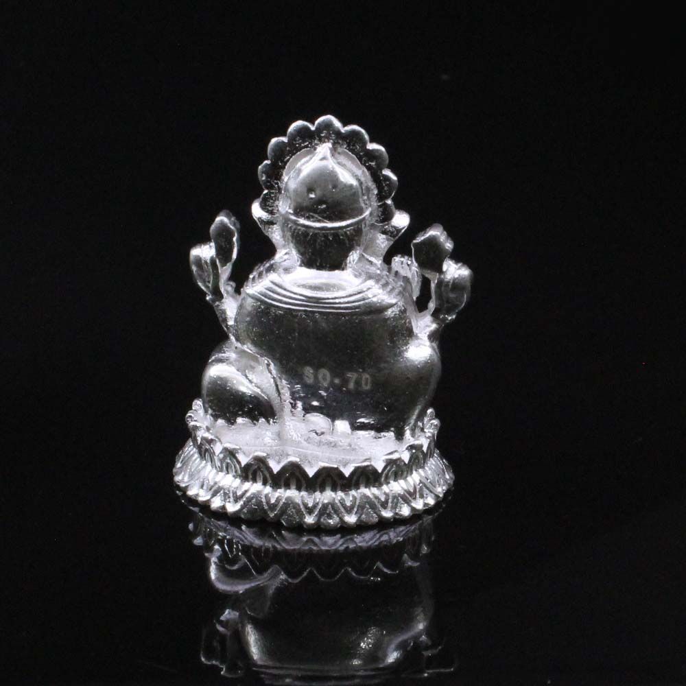 Pure Solid silver Lord Ganesha silver statue God idols Religious Gift