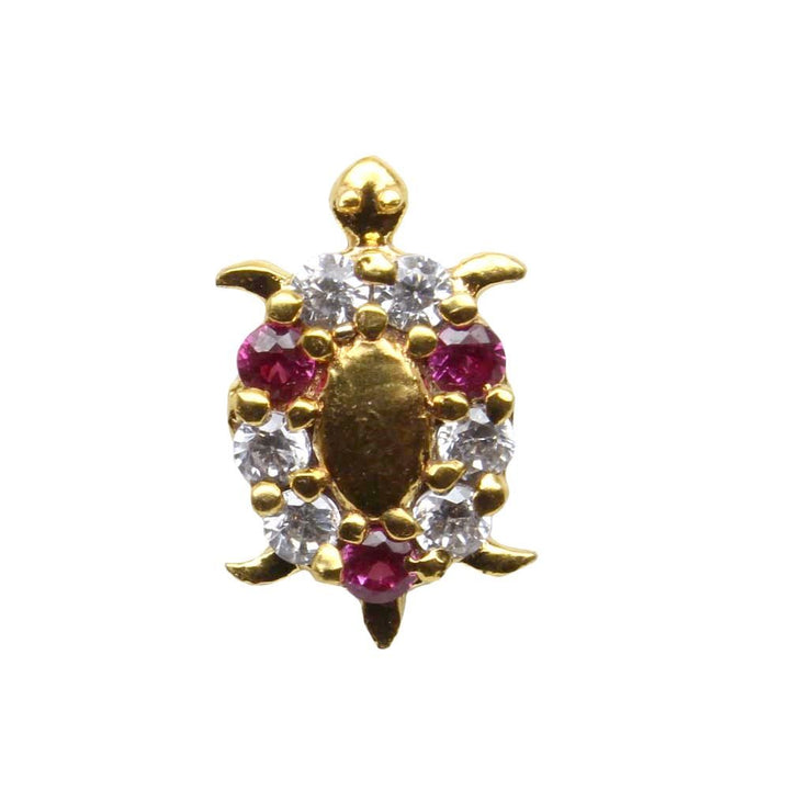 indian-turtle-nose-ring-pink-cz-studded-gold-plated-piercing-nose-stud-push-pin-10733