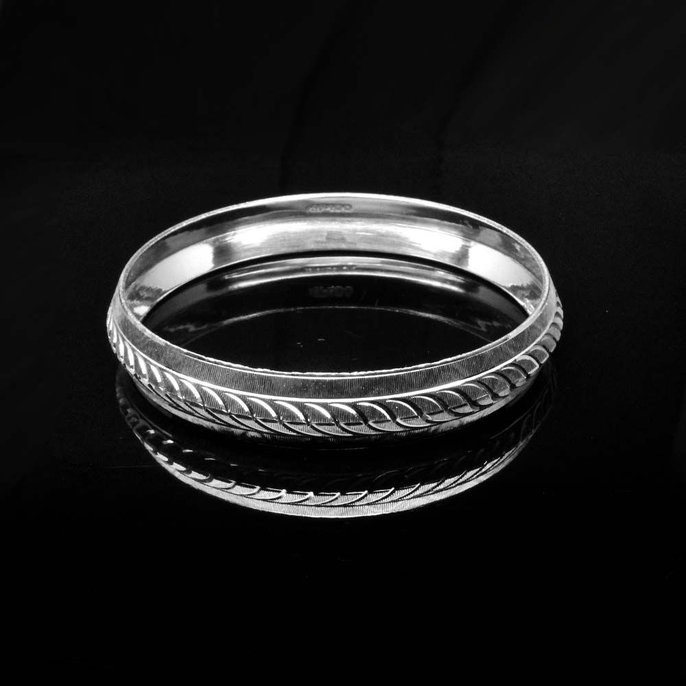 Indian Real Sterling Silver Men's Bangle Sikh Kada pure silver Bracelet