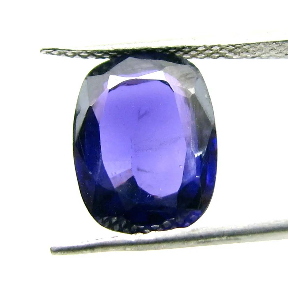 9.4Ct Violet Blue Cubic Zirconia Cushion Faceted Gemstone