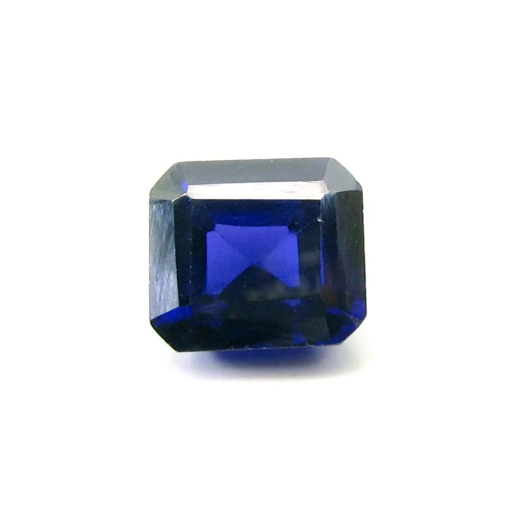 12.3Ct Violet Blue Cubic Zirconia Rectangle Faceted Gemstone