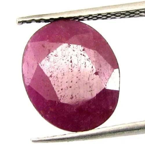 5.9Ct Natural Untreated Ruby Oval Faceted Gemstone