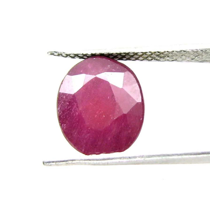 Large 8.1Ct Natural Pink Ruby Oval Faceted Gemstone