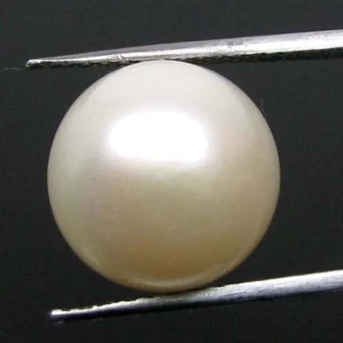 Certified 9.90Ct Natural Real Round White Pearl for Moon