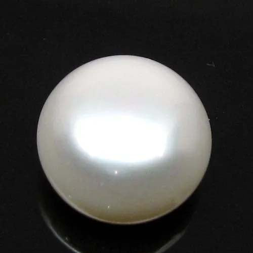 Certified 9.85Ct Natural Real Round White Pearl for Moon