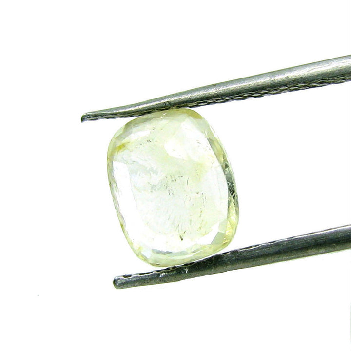 2.2Ct Natural Light Yellow Sapphire Oval Faceted Gemstone