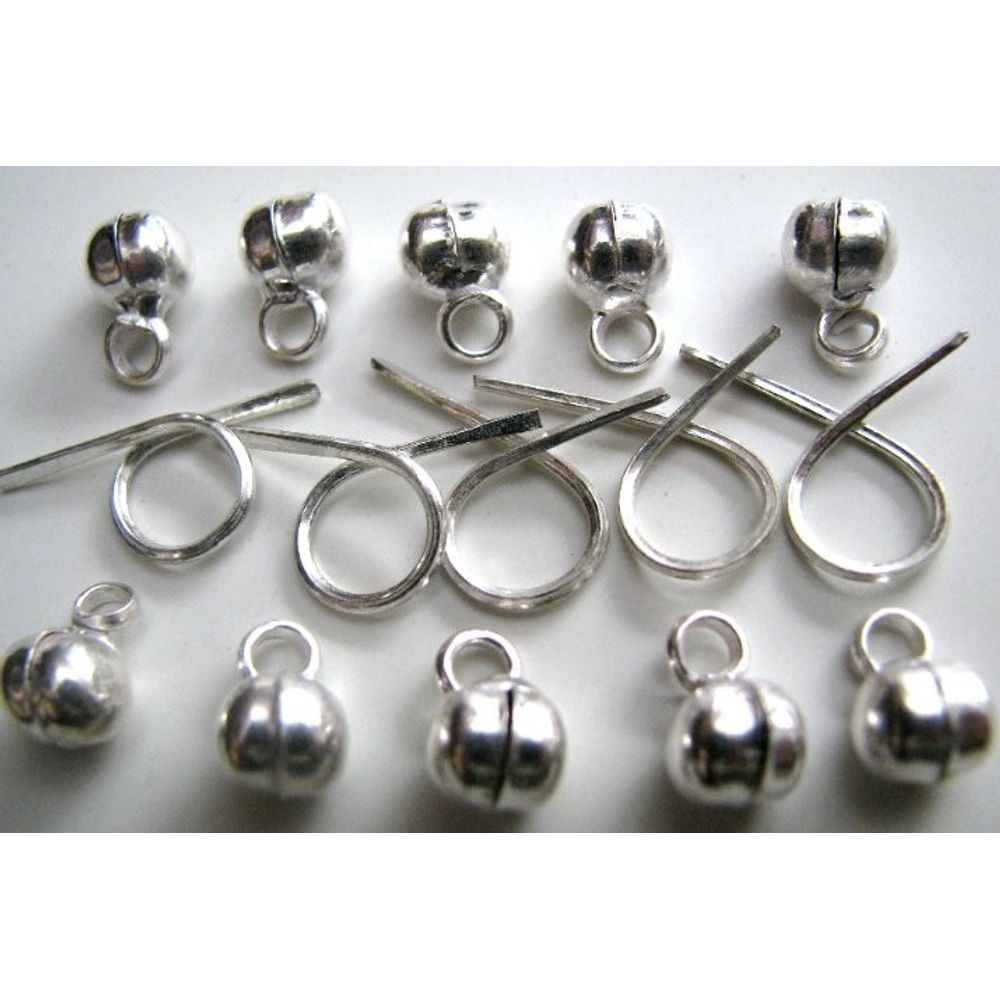 10-Pieces-6.5mm-Silver-Bells-Plus-5-Connecting-Rings