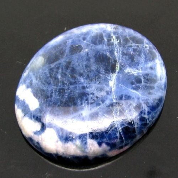 32.6Ct Natural Picture Sodalite Oval Cabochon Gemstone