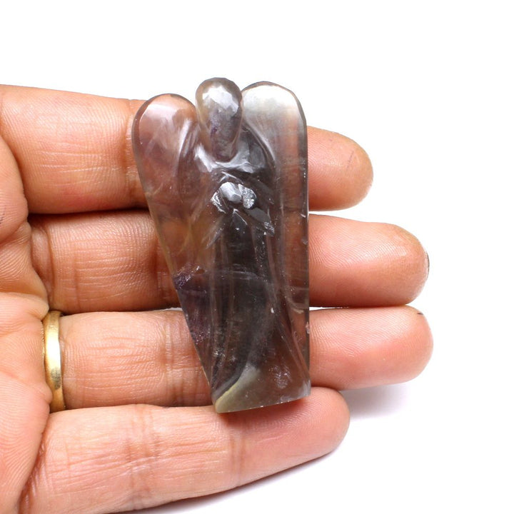 Top Fire Play of Colors Natural Labradorite Carved Angel Healing Reiki 2&quot;