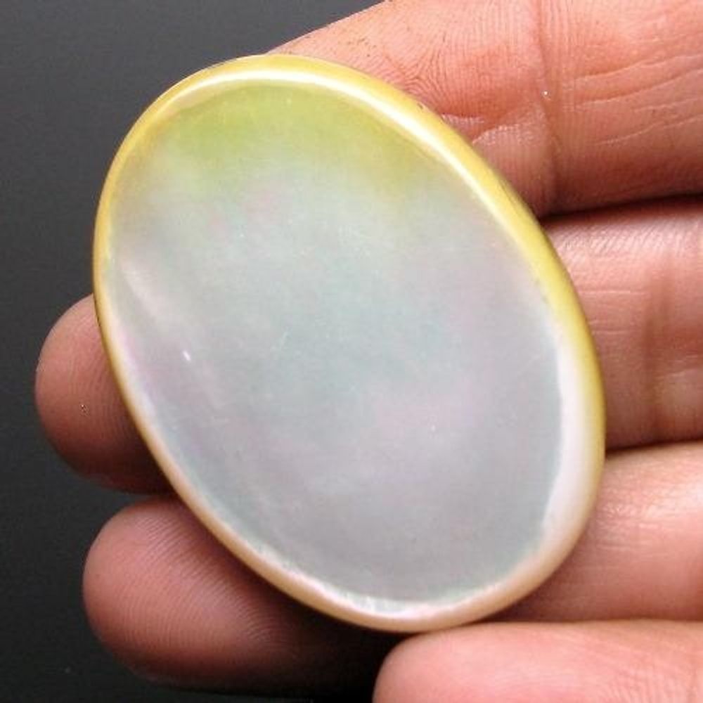 29.5Ct Natural Rainbow Shell Mother of Pearl Pear Shape