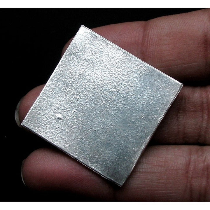 Custom order engraved 1 Inch Pure Silver Square Piece Chandi ka chokor