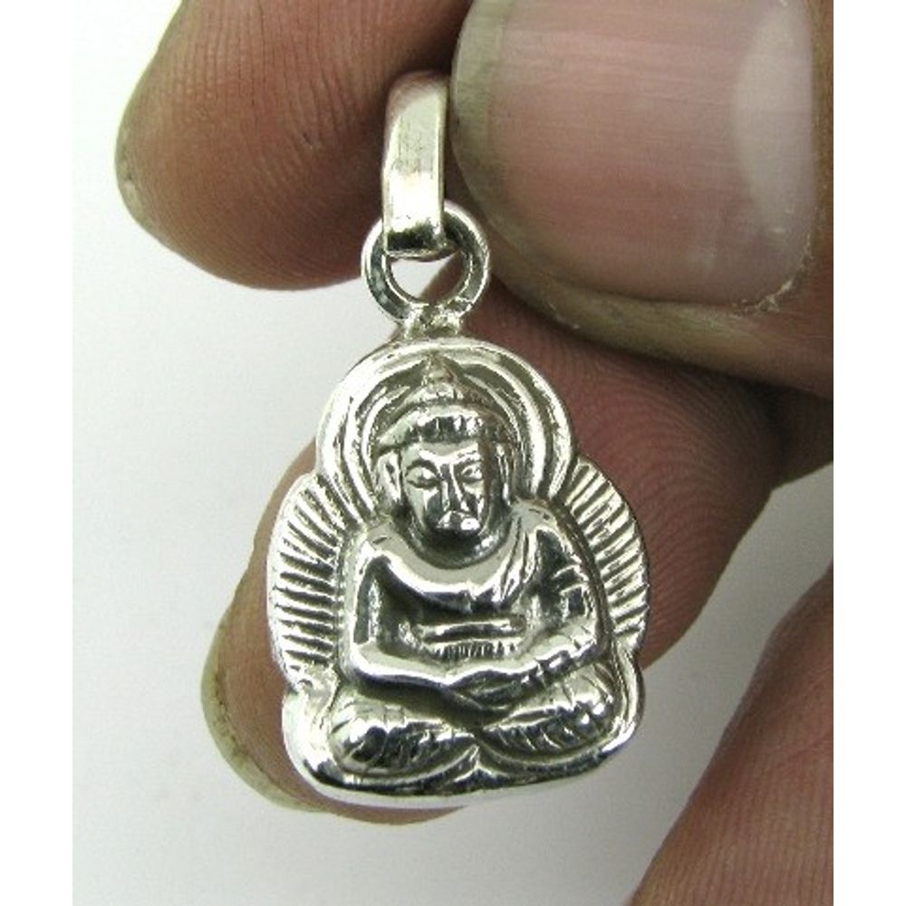 Lord Bhudha Embossed God 925 sterling Silver Pendant
