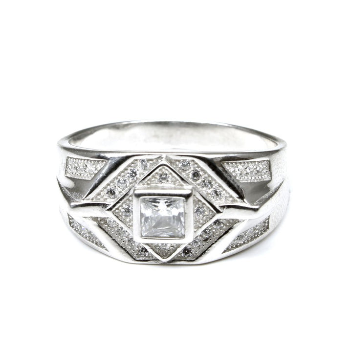 solid-925-sterling-silver-mens-ring-cz-studded-platinum-finish-9343