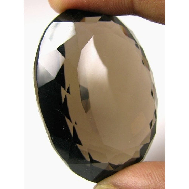 SUPERB A + HUGE RARE Fine 260Ct Oval Cut Smoky Quartz Crystal Gemstone