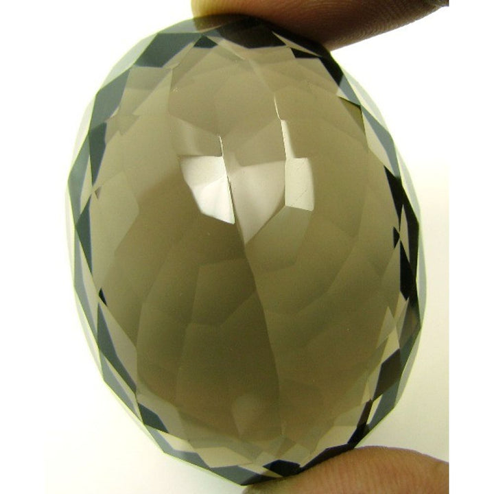 SUPERB A + HUGE RARE Fine 260Ct Oval Cut Smoky Quartz Crystal Gemstone