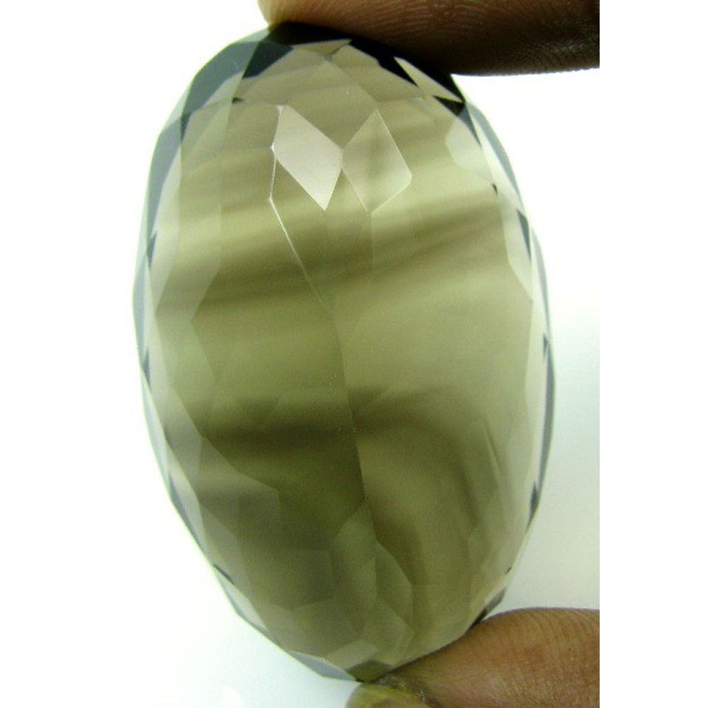 TOP LARGE Fine 186Ct Oval Cut Smoky Quartz Crystal Gemstone