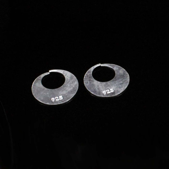 Real Silver Round Moon Shaped Nattiyan (Nanti) men women earring