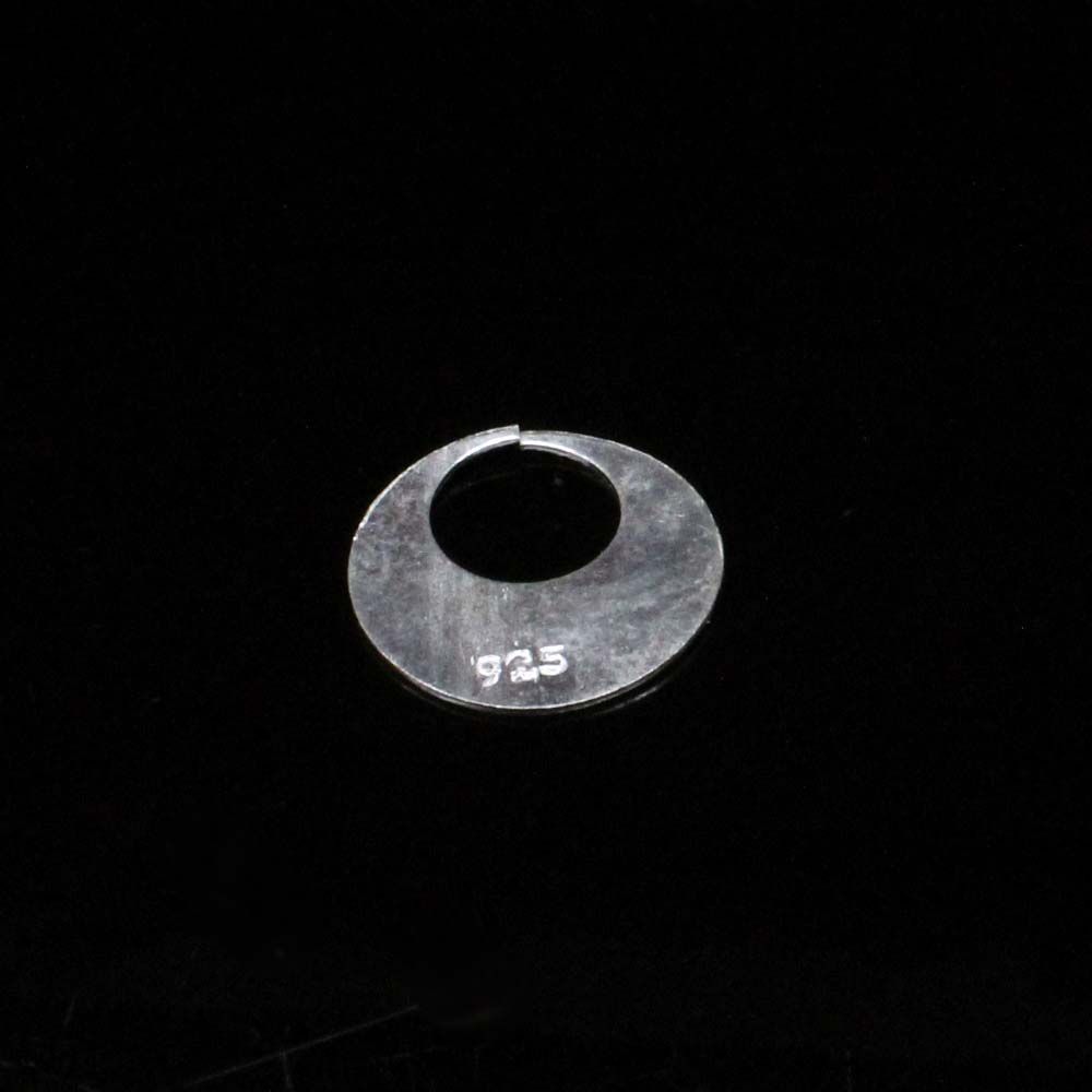 Real Silver Round Moon Shaped Nattiyan (Nanti) men women earring
