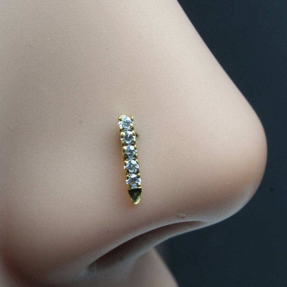 gold-plated-indian-nose-stud-white-cz-corkscrew-piercing-nose-ring-10901