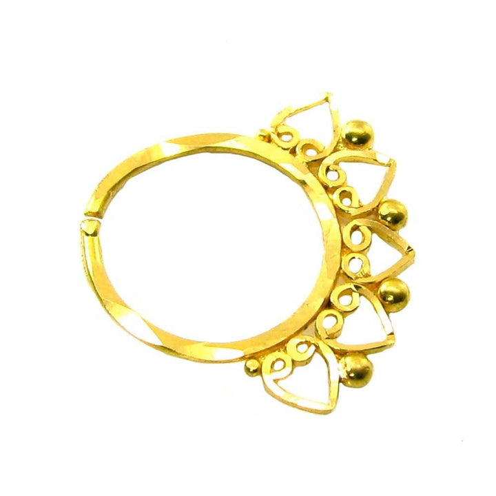 Luxurious Piercing Septum Nose Hoop Ring Real 22k Yellow Gold