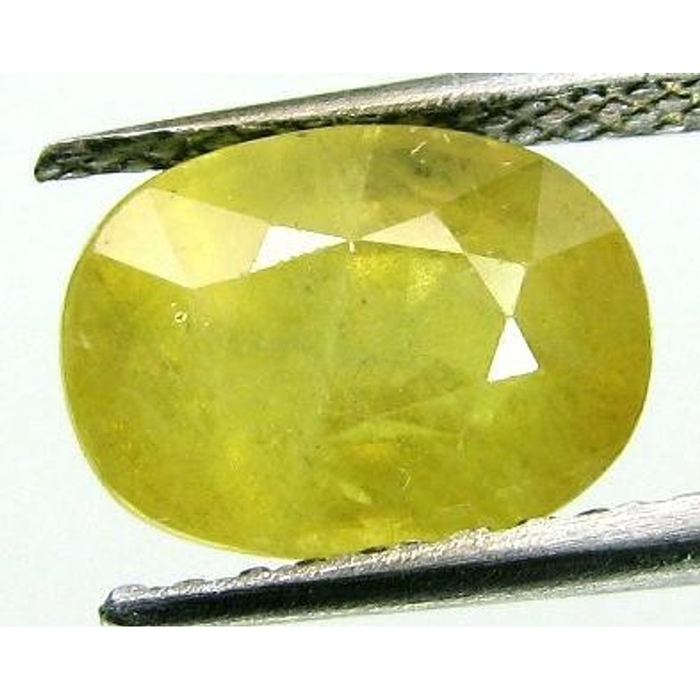 4Ct Natural Precious Yellow Sapphire Pukhraj Oval Mix Cut Gemstone