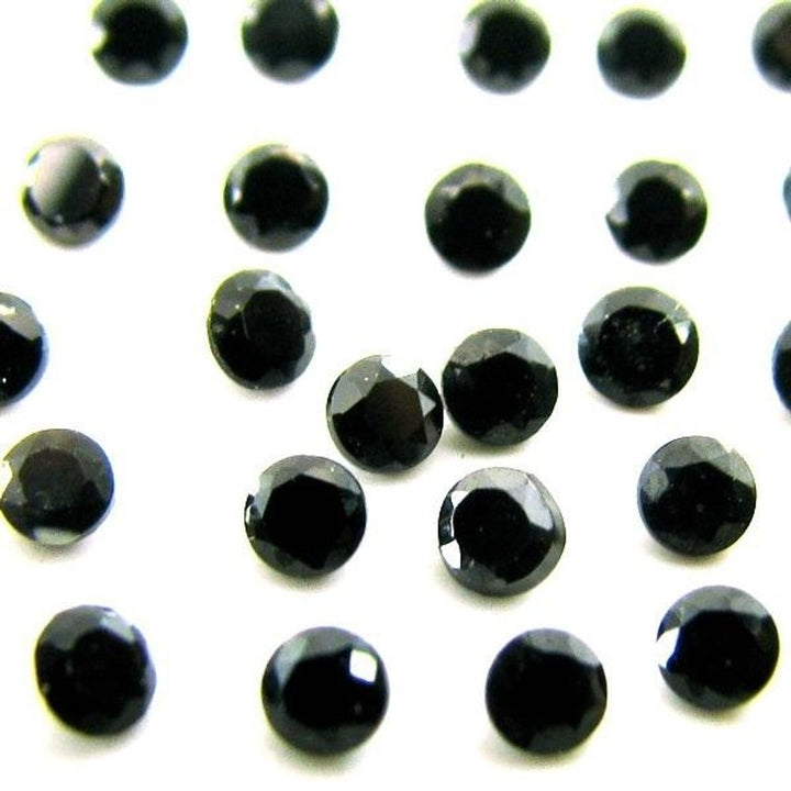Lot Of 30 Piece Natural Black SPINEL 2mm Round Cut Loose Gemstones