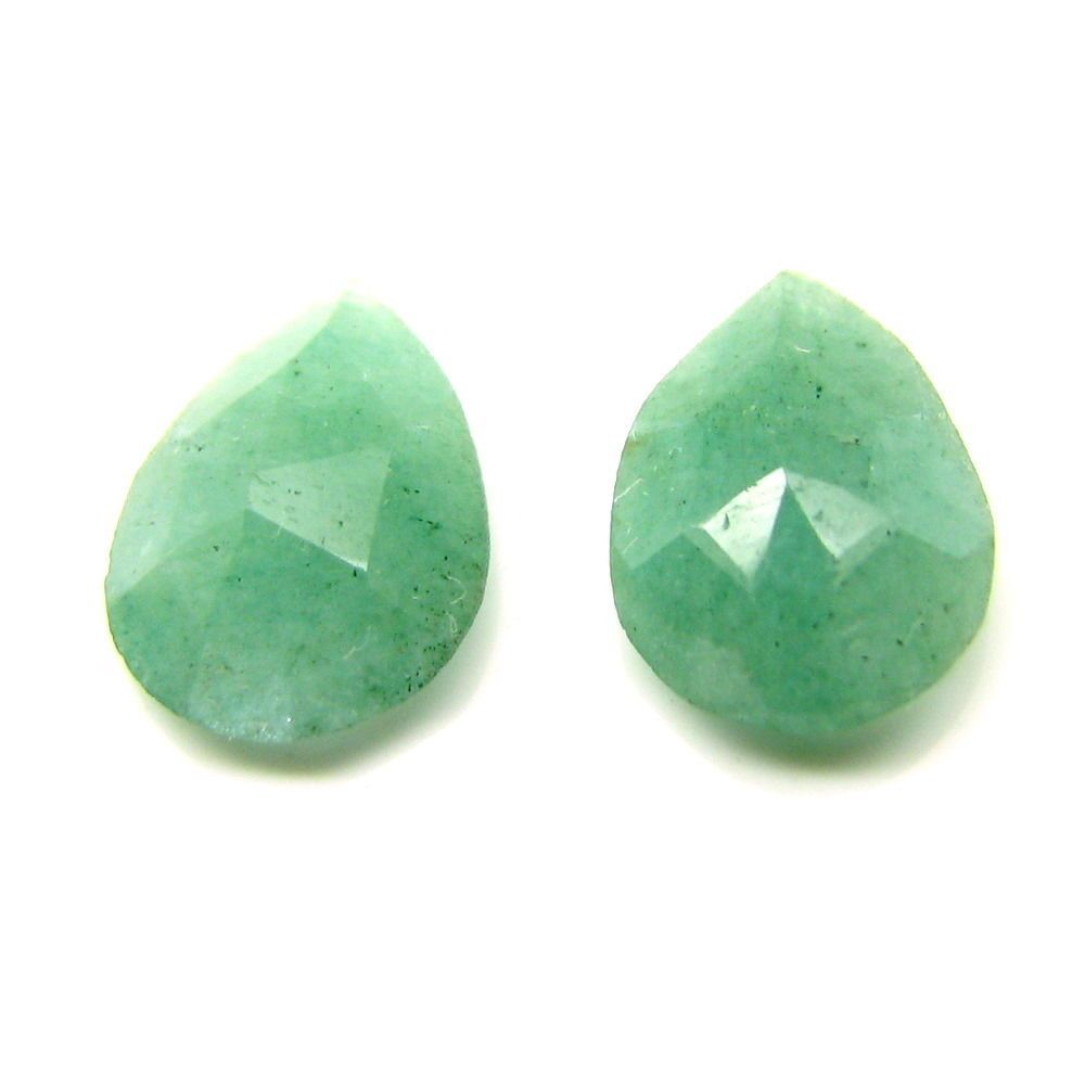 3Ct 2pc Pair of Pear Shape Natural Emerald Gemstones