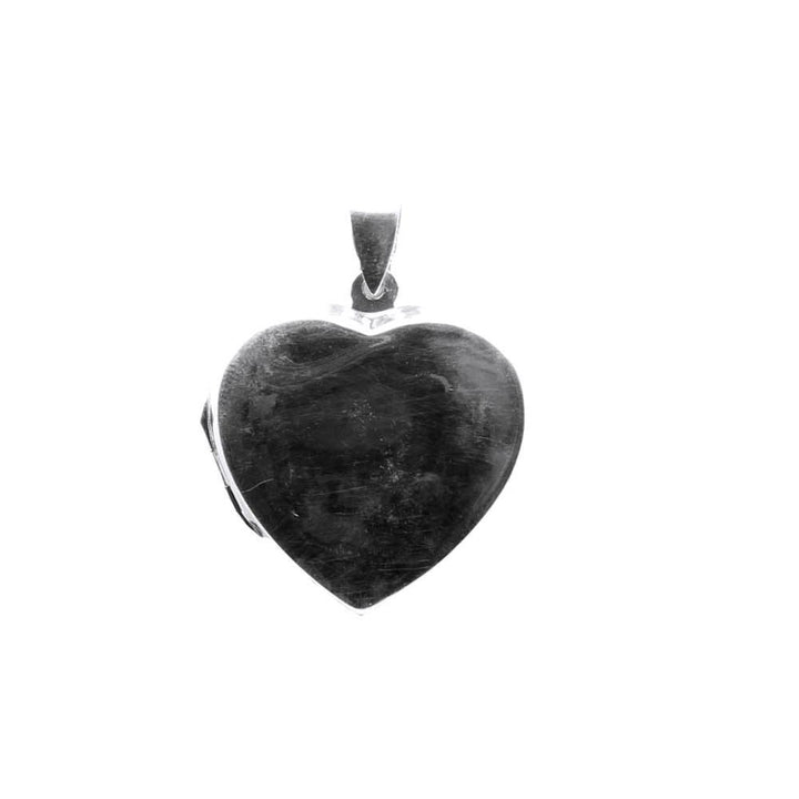 925 Sterling Silver Heart Shape Locket Box pendant open-able