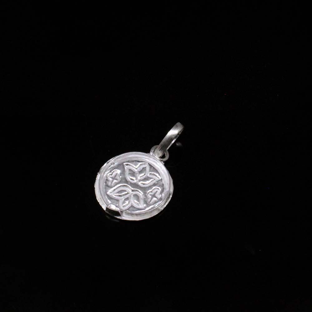 Traditional Indian Embossed enamel sterling silver pendant for women