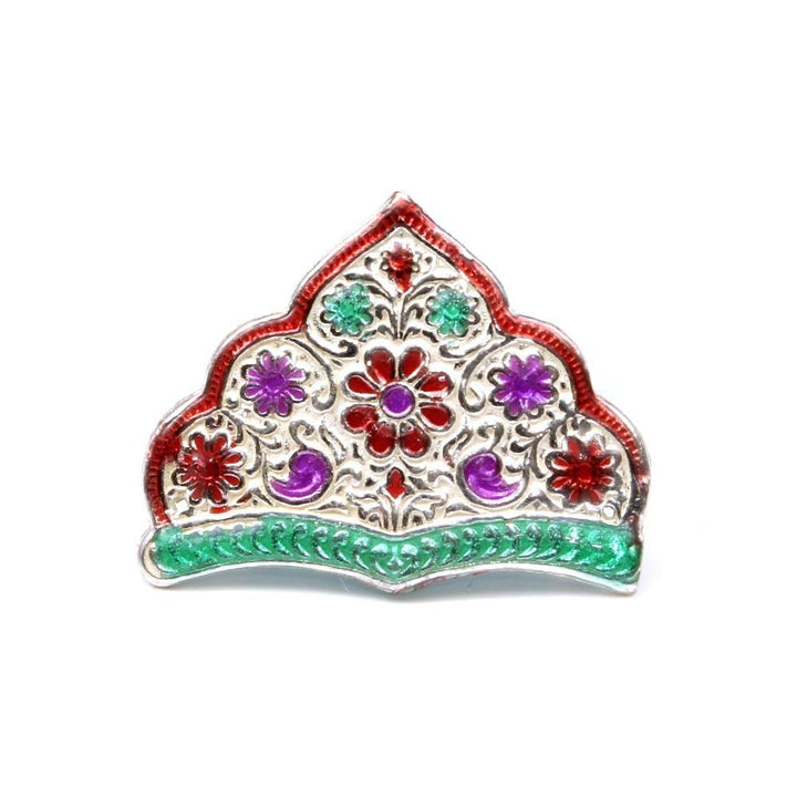 Pure Silver Crown Mukut god idol's sai baba krishna ladoo gopal - small