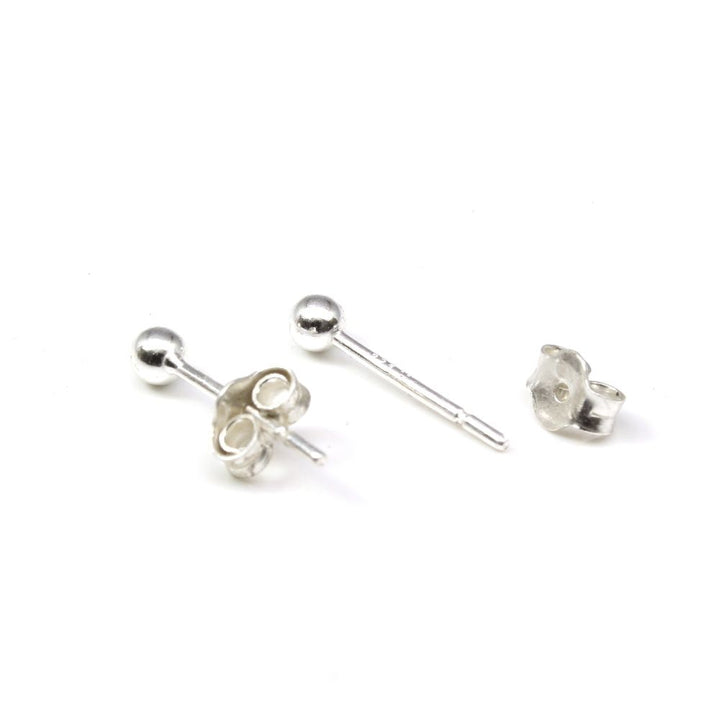 925 Sterling Silver Little Ball Stud Earrings for girl - Pair