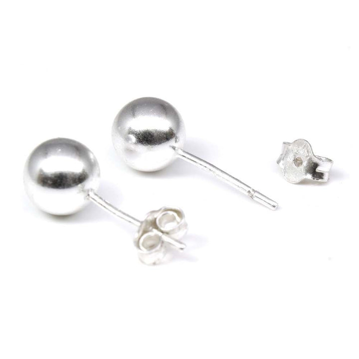 925 Sterling Silver Ball Stud Earrings for women - Pair