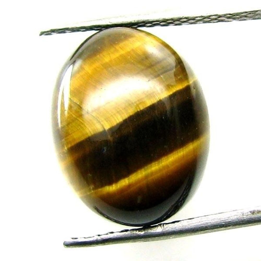 Certified 8.13Ct Natural Tiger Eye Oval Cabochon Gemstone
