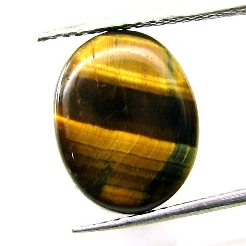 Certified 8.13Ct Natural Tiger Eye Oval Cabochon Gemstone