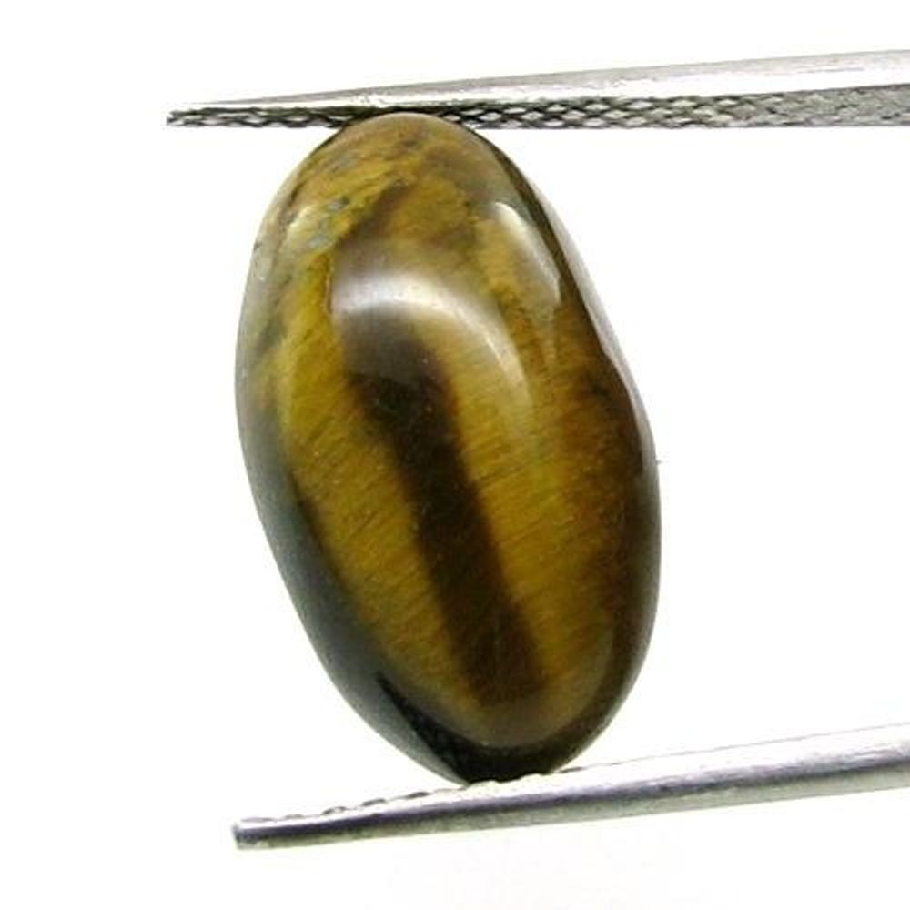 Certified 6.82Ct Natural Tiger Eye Oval Cabochon Gemstone