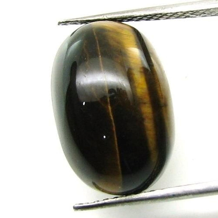 Certified 11.37Ct Natural Tiger Eye Oval Cabochon Gemstone
