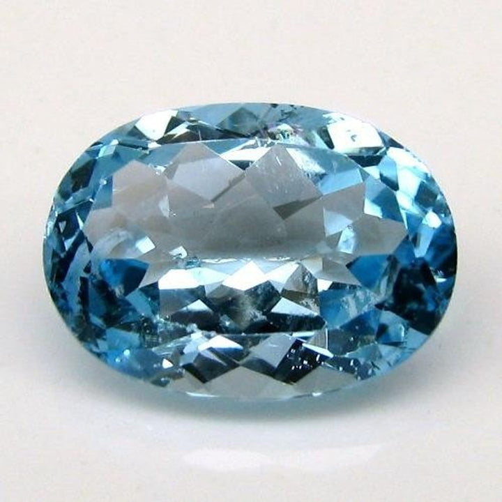 CERTIFIED-7.09Ct-Natural-Blue-TOPAZ-Oval-Faceted-Clear-Gemstone