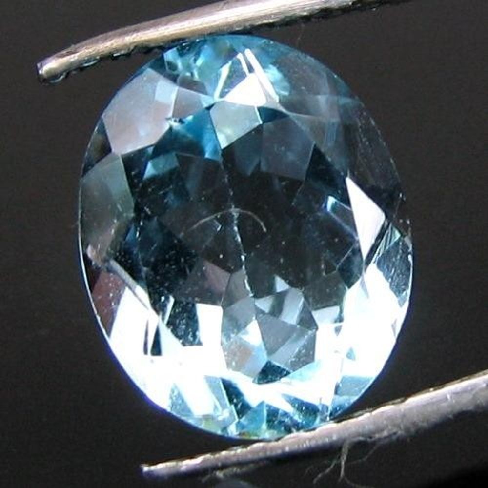 CERTIFIED 3.97Ct Natural Blue TOPAZ Oval Faceted Clear Gemstone