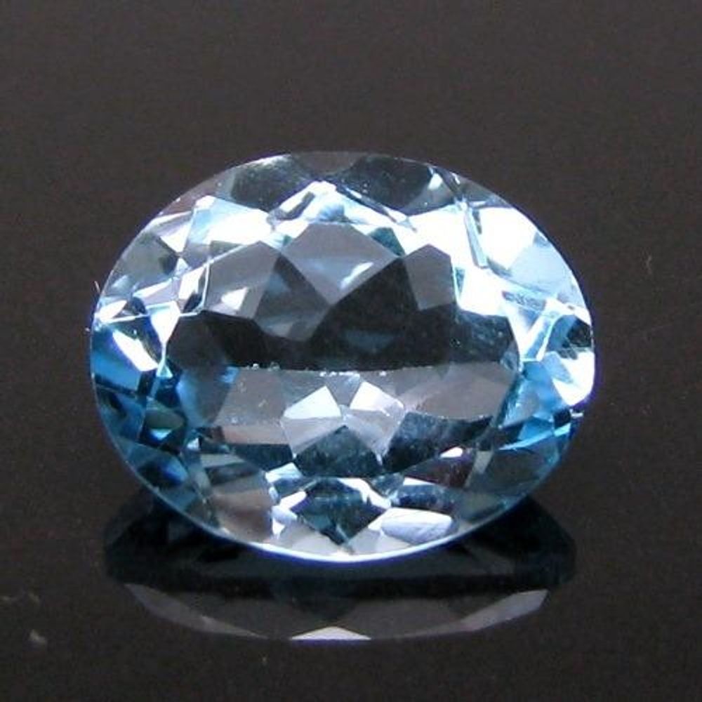 CERTIFIED-3.86Ct-Natural-Blue-TOPAZ-Oval-Faceted-Clear-Gemstone
