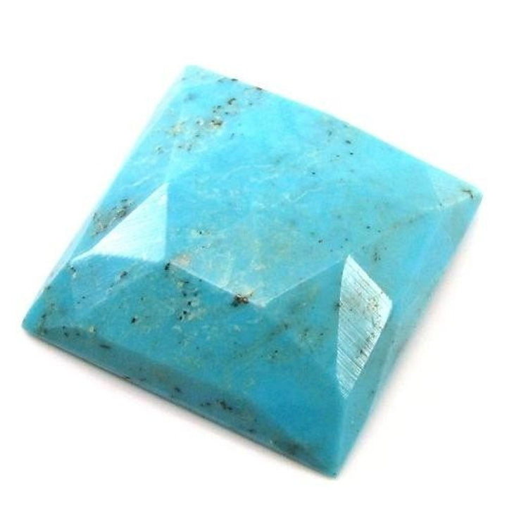 19.1Ct-Natural-Blue-Mexican-Turquoise-Checker-Square-Faceted-Gemstone