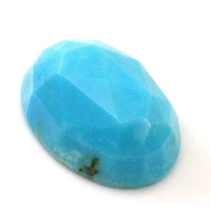 5.1Ct Natural Blue Mexican Turquoise Oval Faceted Gemstone