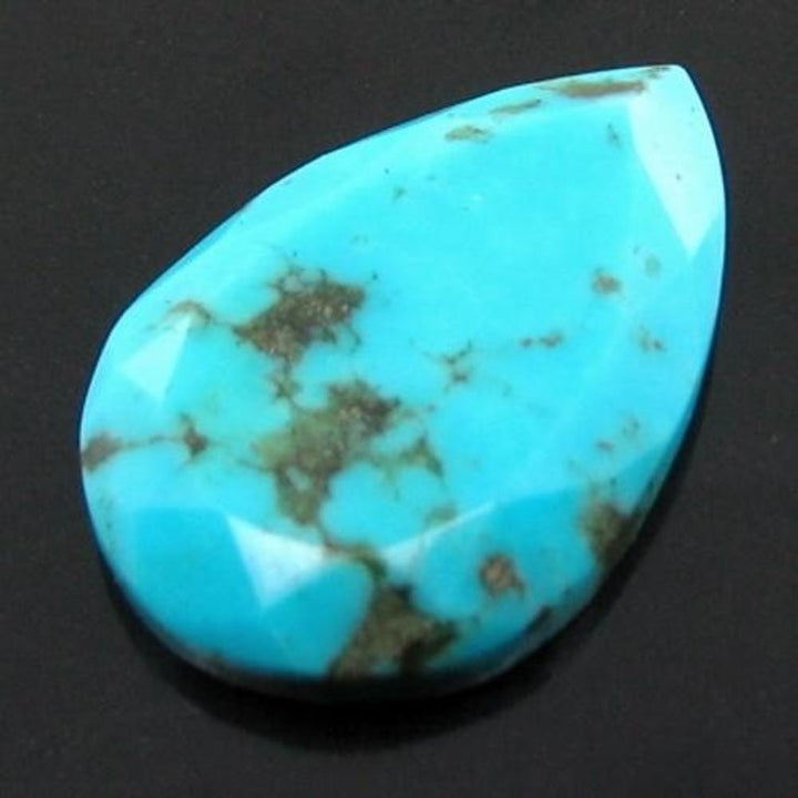 6.9Ct-Natural-Blue-Turquoise-Pear-Faceted-Gemstone