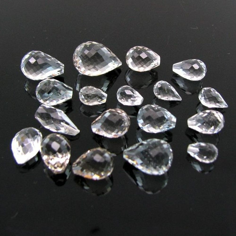 41.5Ct-18pc-Wholesale-Lot-Natural-White-Topaz-Mix-Drop-Cut-Gemstones-Parcel
