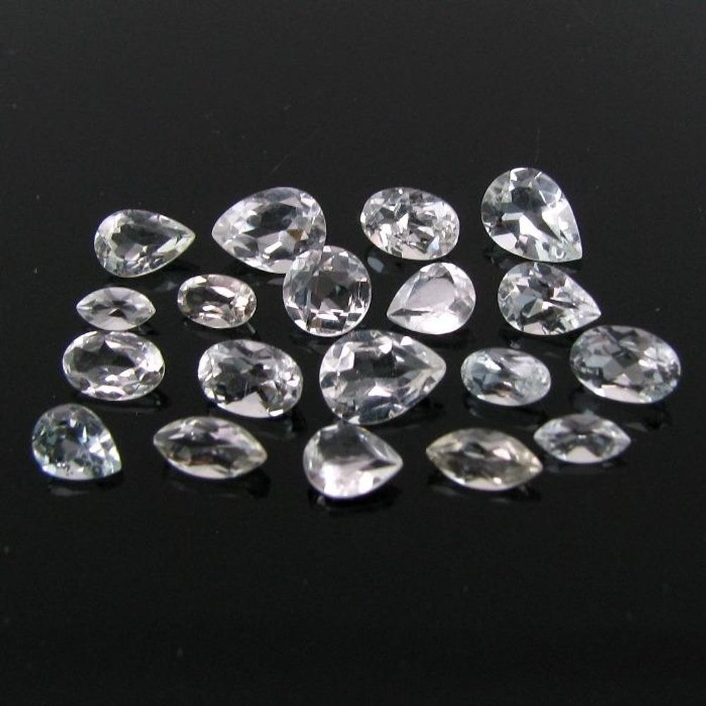 8.4Ct-19pc-Wholesale-Lot-Natural-White-Topaz-Mix-Cut-Gemstones-Parcel