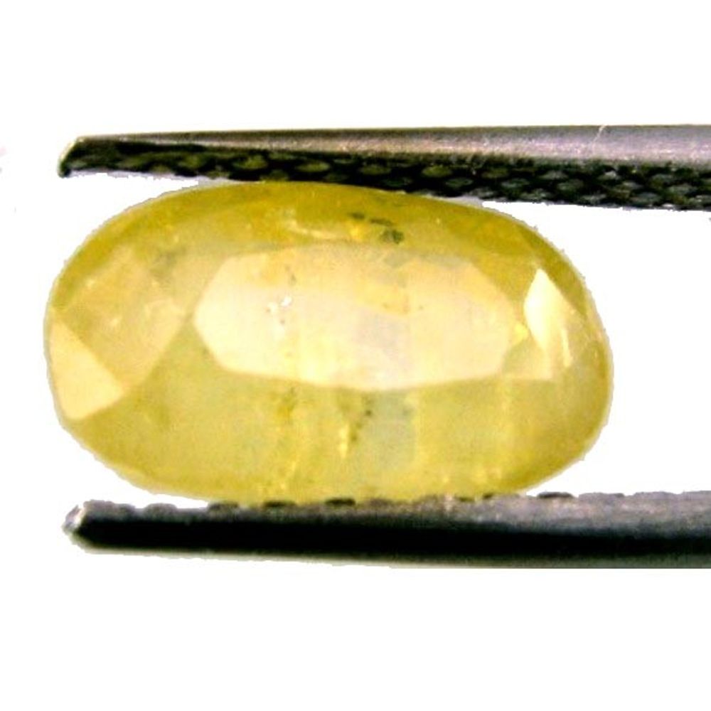 2.6Ct 100% Natural Earth Mined Ceylon Yellow Sapphire Oval Faceted Gemstone